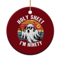 90th Birthday Halloween Ghost Ceramic Ornament Holy Sheet I'm Ninety
