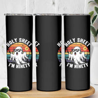 90th Birthday Halloween Ghost Skinny Tumbler Holy Sheet I'm Ninety