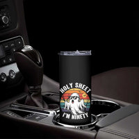 90th Birthday Halloween Ghost Skinny Tumbler Holy Sheet I'm Ninety