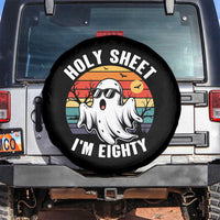 80th Birthday Halloween Ghost Spare Tire Cover Holy Sheet I'm Eighty