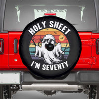 70th Birthday Halloween Ghost Spare Tire Cover Holy Sheet I'm Seventy