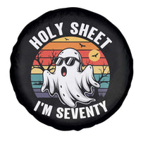 70th Birthday Halloween Ghost Spare Tire Cover Holy Sheet I'm Seventy