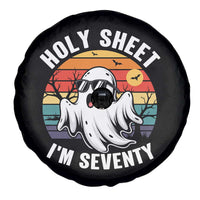 70th Birthday Halloween Ghost Spare Tire Cover Holy Sheet I'm Seventy