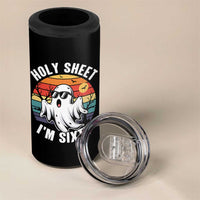 60th Birthday Halloween Ghost 4 in 1 Can Cooler Tumbler Holy Sheet I'm Sixty