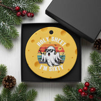 60th Birthday Halloween Ghost Ceramic Ornament Holy Sheet I'm Sixty