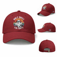 40th Birthday Halloween Ghost Baseball Cap Holy Sheet I'm Forty