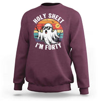 40th Birthday Halloween Ghost Sweatshirt Holy Sheet I'm Forty