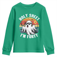 40th Birthday Halloween Ghost Youth Sweatshirt Holy Sheet I'm Forty
