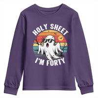 40th Birthday Halloween Ghost Youth Sweatshirt Holy Sheet I'm Forty