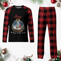 Jesus Santa Christmas Plaid Pajama Set The Reason For The Season - Wonder Print Shop