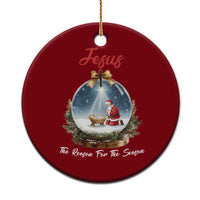 Jesus Santa Xmas Ceramic Ornament The Reason For The Season - Wonder Print Shop