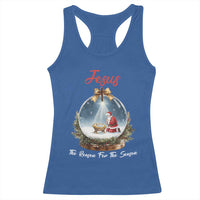 Jesus Santa Christmas Racerback Tank Top The Reason For The Season - Wonder Print Shop