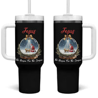 Jesus Santa Christmas Tumbler With Handle The Reason For The Season - Wonder Print Shop