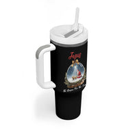 Jesus Santa Christmas Tumbler With Handle The Reason For The Season - Wonder Print Shop