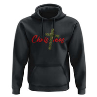 Christian Christmas Hoodie Cross Lights Faith - Wonder Print Shop