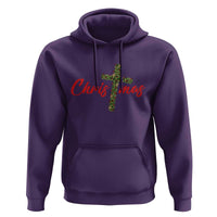 Christian Christmas Hoodie Cross Lights Faith - Wonder Print Shop