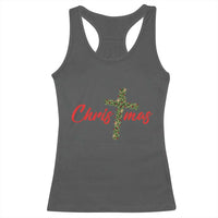 Christian Christmas Racerback Tank Top Cross Lights Faith - Wonder Print Shop