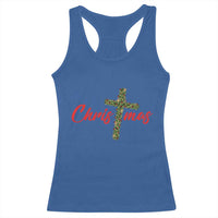 Christian Christmas Racerback Tank Top Cross Lights Faith - Wonder Print Shop