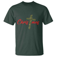 Christian Christmas T Shirt Cross Lights Faith - Wonder Print Shop