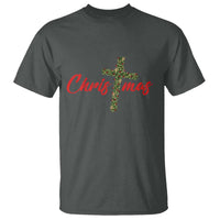Christian Christmas T Shirt Cross Lights Faith - Wonder Print Shop