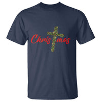 Christian Christmas T Shirt Cross Lights Faith - Wonder Print Shop