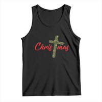 Christian Christmas Tank Top Cross Lights Faith - Wonder Print Shop