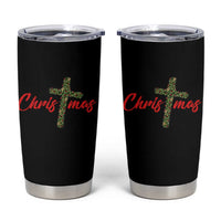 Christian Christmas Tumbler Cup Cross Lights Faith - Wonder Print Shop