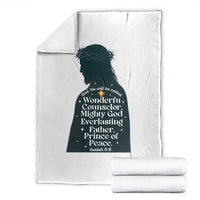 Christian Jesus Throw Blanket Cross Bible Verse Inspirational Isalah 9:6 - Wonder Print Shop