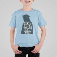 Christian Jesus T Shirt For Kid Cross Bible Verse Inspirational Isalah 9:6 - Wonder Print Shop