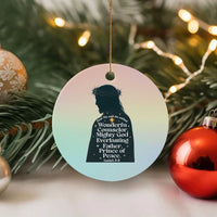 Christian Jesus Ceramic Ornament Cross Bible Verse Inspirational Isalah 9:6 - Wonder Print Shop