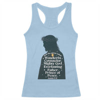 Christian Jesus Racerback Tank Top Cross Bible Verse Inspirational Isalah 9:6 - Wonder Print Shop