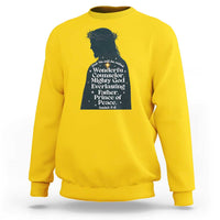 Christian Jesus Sweatshirt Cross Bible Verse Inspirational Isalah 9:6 - Wonder Print Shop