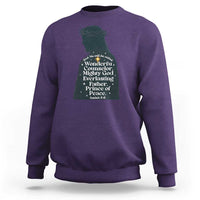 Christian Jesus Sweatshirt Cross Bible Verse Inspirational Isalah 9:6 - Wonder Print Shop