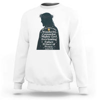 Christian Jesus Sweatshirt Cross Bible Verse Inspirational Isalah 9:6 - Wonder Print Shop