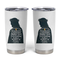 Christian Jesus Tumbler Cup Cross Bible Verse Inspirational Isalah 9:6 - Wonder Print Shop