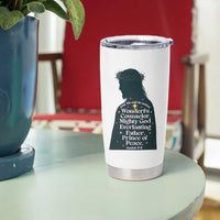 Christian Jesus Tumbler Cup Cross Bible Verse Inspirational Isalah 9:6 - Wonder Print Shop