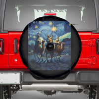 Three Kings Spare Tire Cover Nativity Scene Starry Night Christian Christmas - Wonder Print Shop