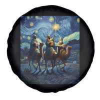 Three Kings Spare Tire Cover Nativity Scene Starry Night Christian Christmas - Wonder Print Shop