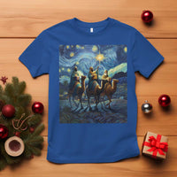 Three Kings T Shirt Nativity Scene Starry Night Christian Christmas - Wonder Print Shop