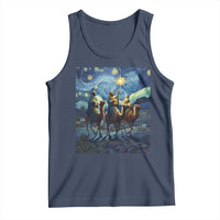 Three Kings Tank Top Nativity Scene Starry Night Christian Christmas - Wonder Print Shop