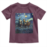 Three Kings Toddler T Shirt Nativity Scene Starry Night Christian Christmas - Wonder Print Shop