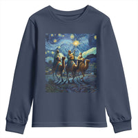 Three Kings Youth Sweatshirt Nativity Scene Starry Night Christian Christmas - Wonder Print Shop