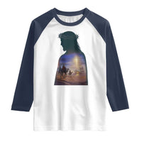 Three Wise Men Nativity Scene Raglan Shirt Christian Jesus Faith - Wonder Print Shop