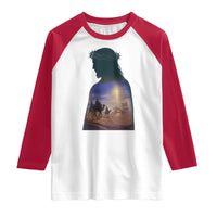 Three Wise Men Nativity Scene Raglan Shirt Christian Jesus Faith - Wonder Print Shop