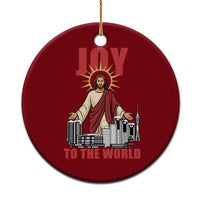 Jesus Xmas Ceramic Ornament Joy To The World Christian - Wonder Print Shop