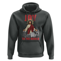 Jesus Christmas Hoodie Joy To The World Christian - Wonder Print Shop
