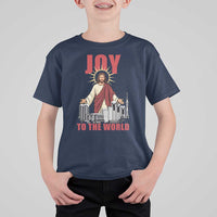 Jesus Christmas T Shirt For Kid Joy To The World Christian - Wonder Print Shop
