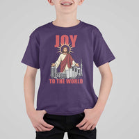 Jesus Christmas T Shirt For Kid Joy To The World Christian - Wonder Print Shop