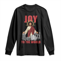Jesus Christmas Long Sleeve Shirt Joy To The World Christian - Wonder Print Shop