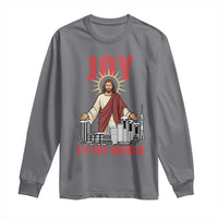 Jesus Christmas Long Sleeve Shirt Joy To The World Christian - Wonder Print Shop